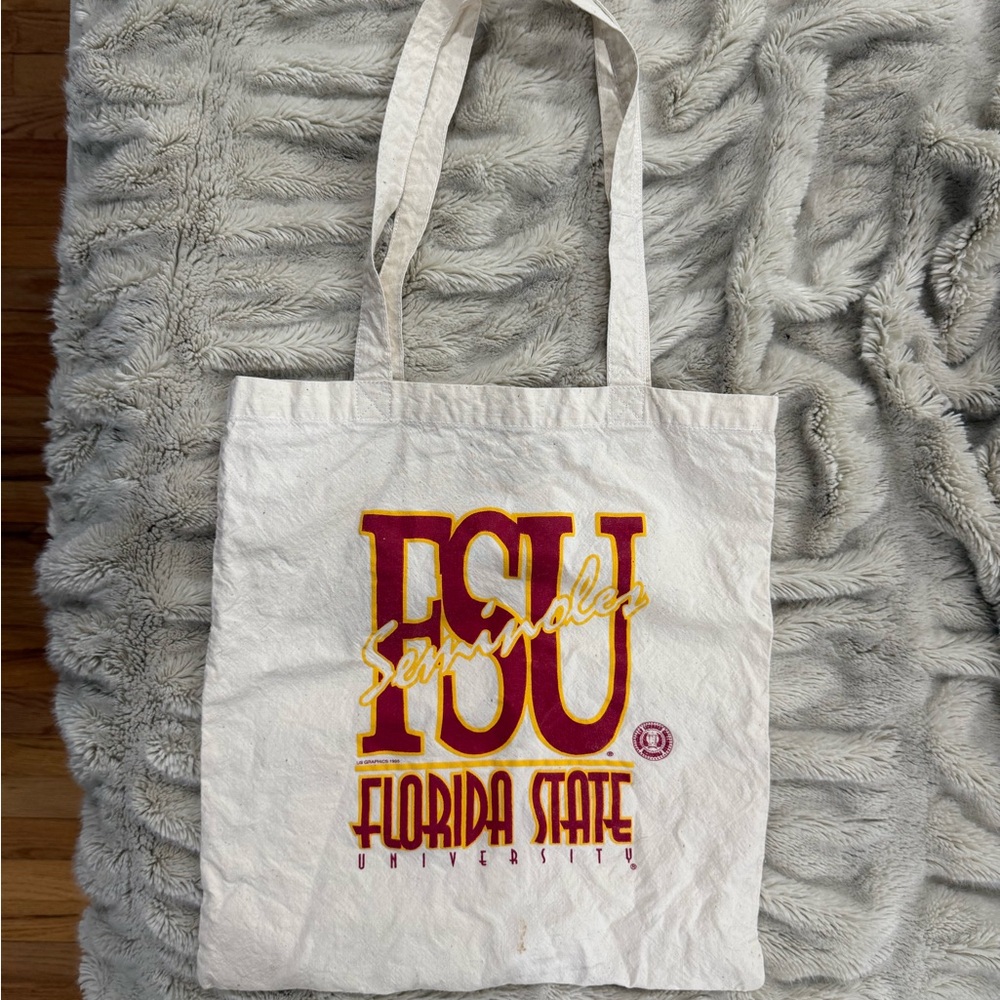 Rare Vintage- Florida State University canvas Tote House Bag
